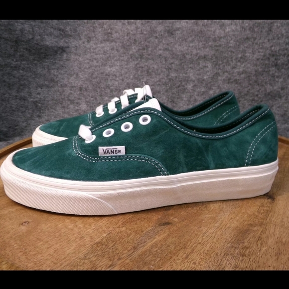 Vans authentic pig suede Jasper Green sneakers women's size 7.5 - Picture 3 of 7